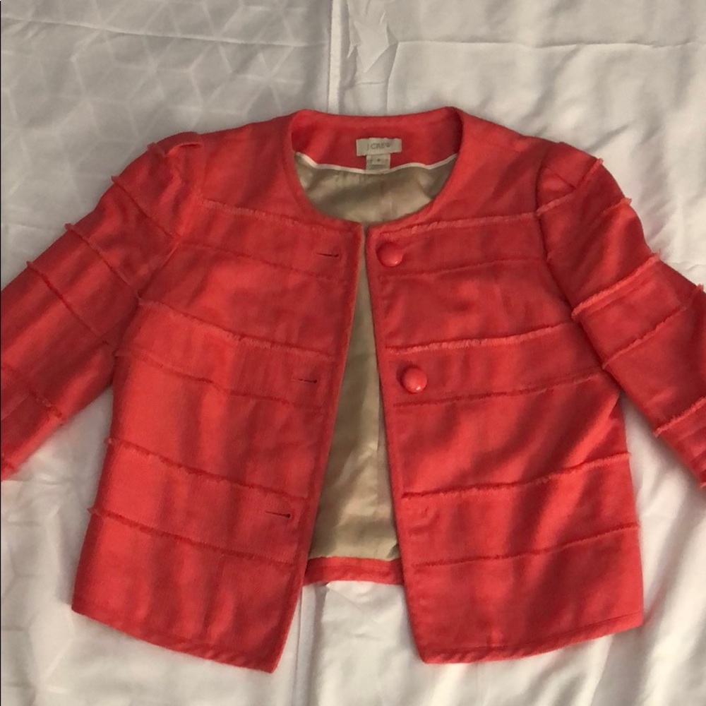 Salmon color J Crew blazer